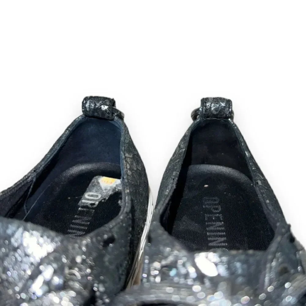 Opening Ceremony Mina Logo Metallic/Black Snake Skin Print‎ Sneakers Women's 6